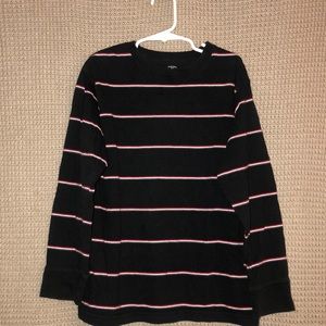 BLACK with red/white/gray stripes